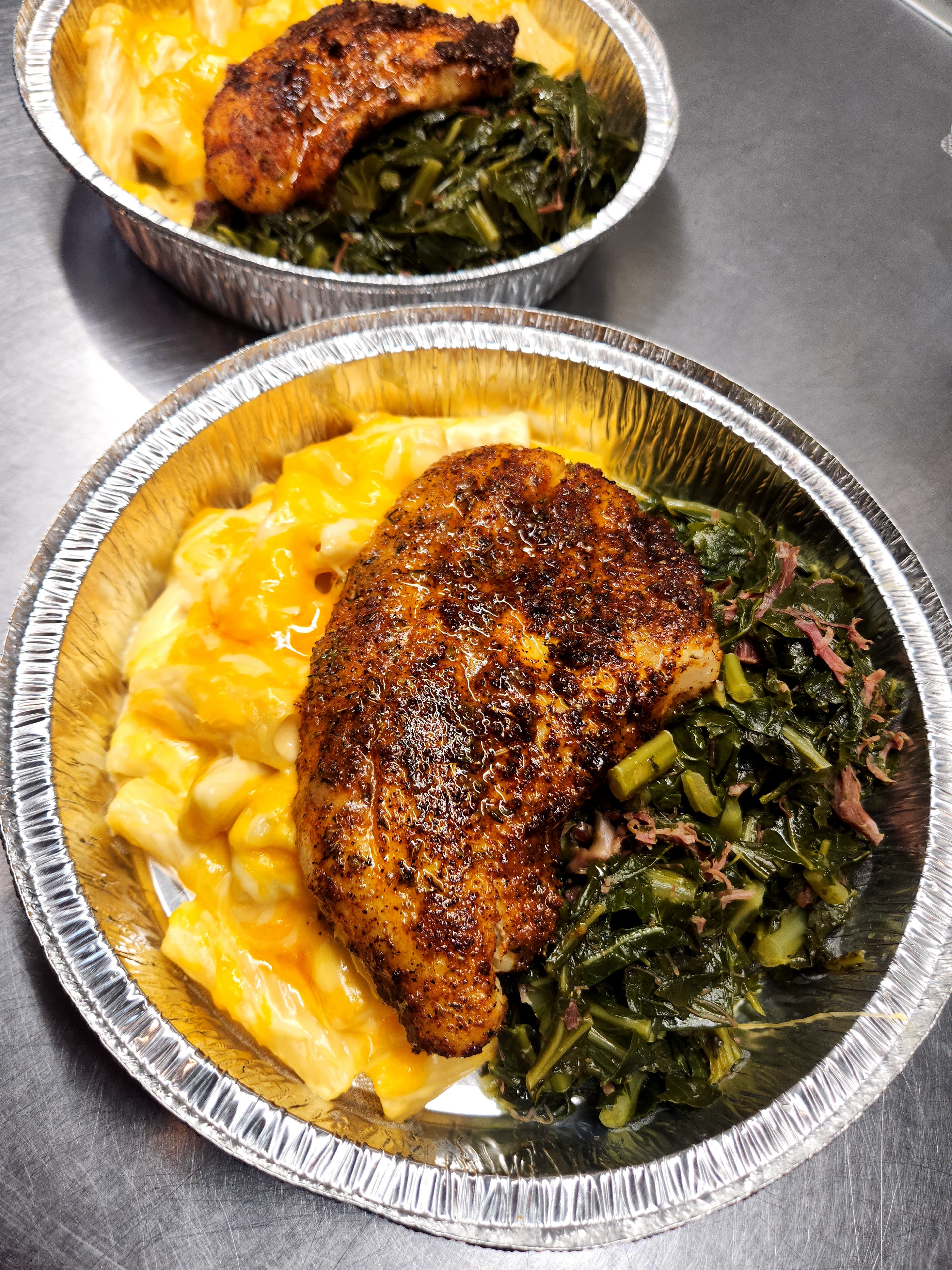 Grilled protein with fresh sides